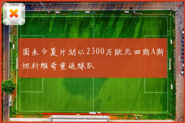 国米今夏计划以2300万欧元回购A斯坦科维奇重返球队
